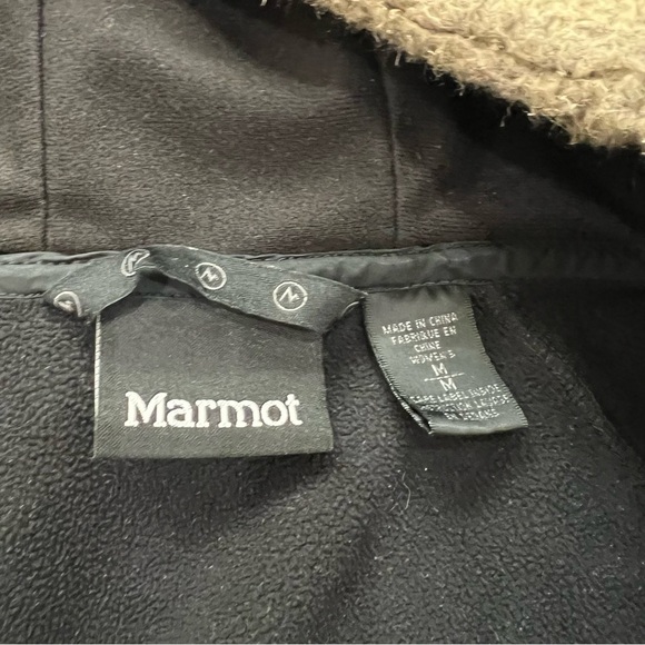Marmot Full Zip Soft shell Hooded Jacket Black Faux Fur Women Medium, - Picture 12 of 14